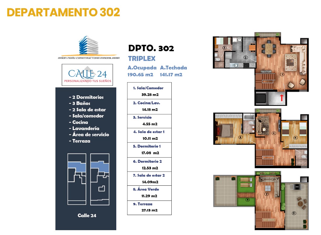 Departamento Triplex en San Isidro